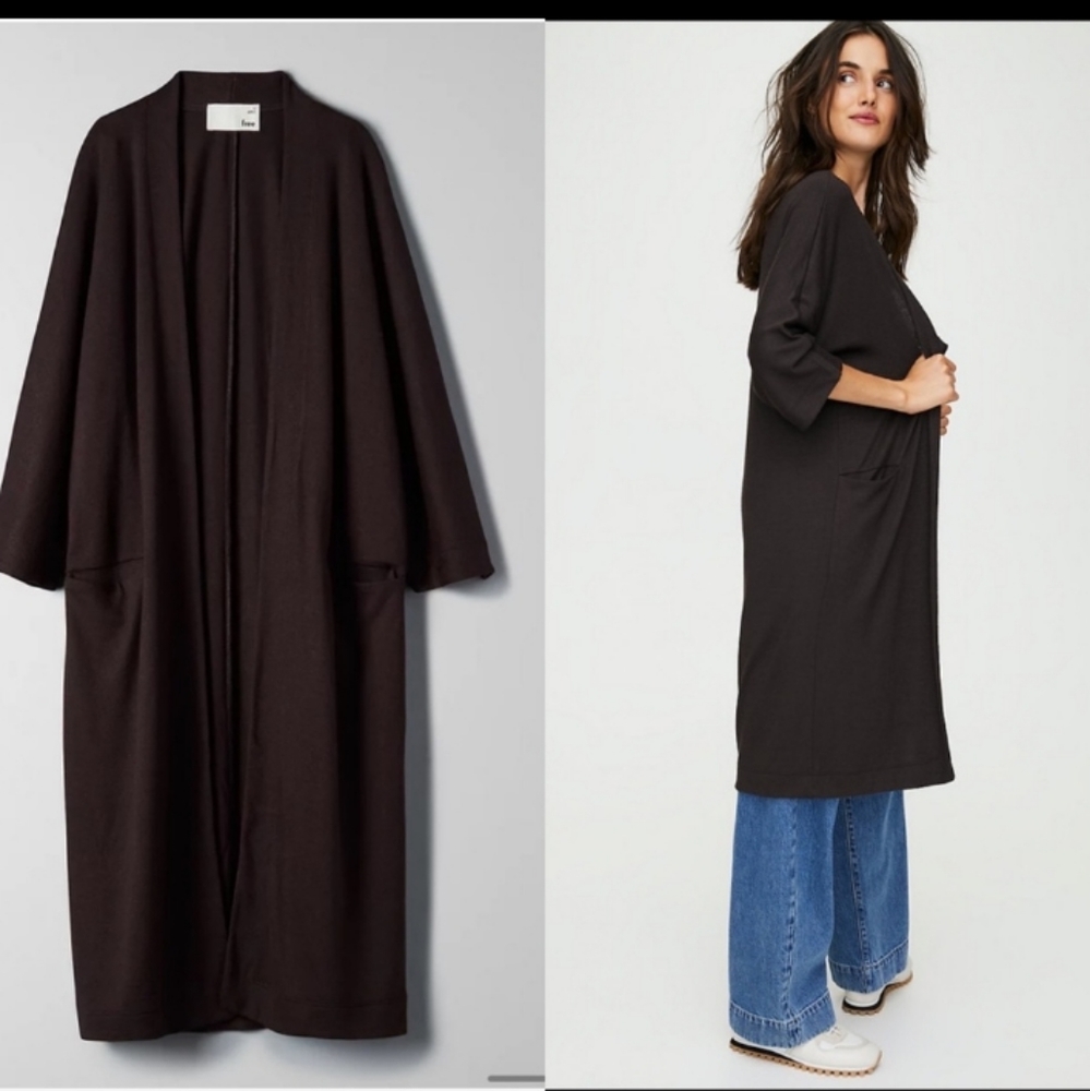 Aritzia Zlata long black cardigan - Picture 2 of 8